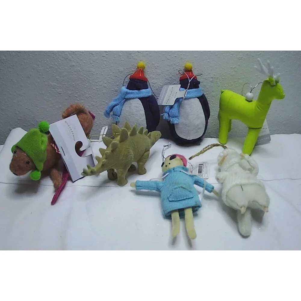NWT Target Wondershop Christmas Ornament Bundle Dinosaur Alien Sheep penguins 7